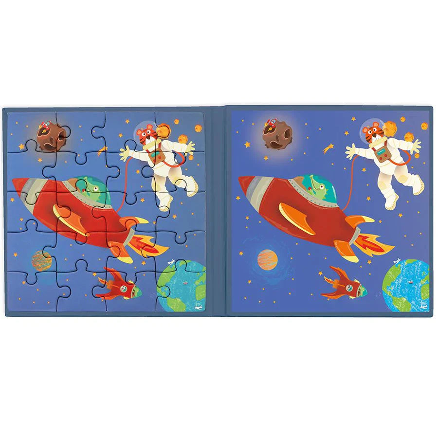 Magnetic Puzzle Book To Go - Space